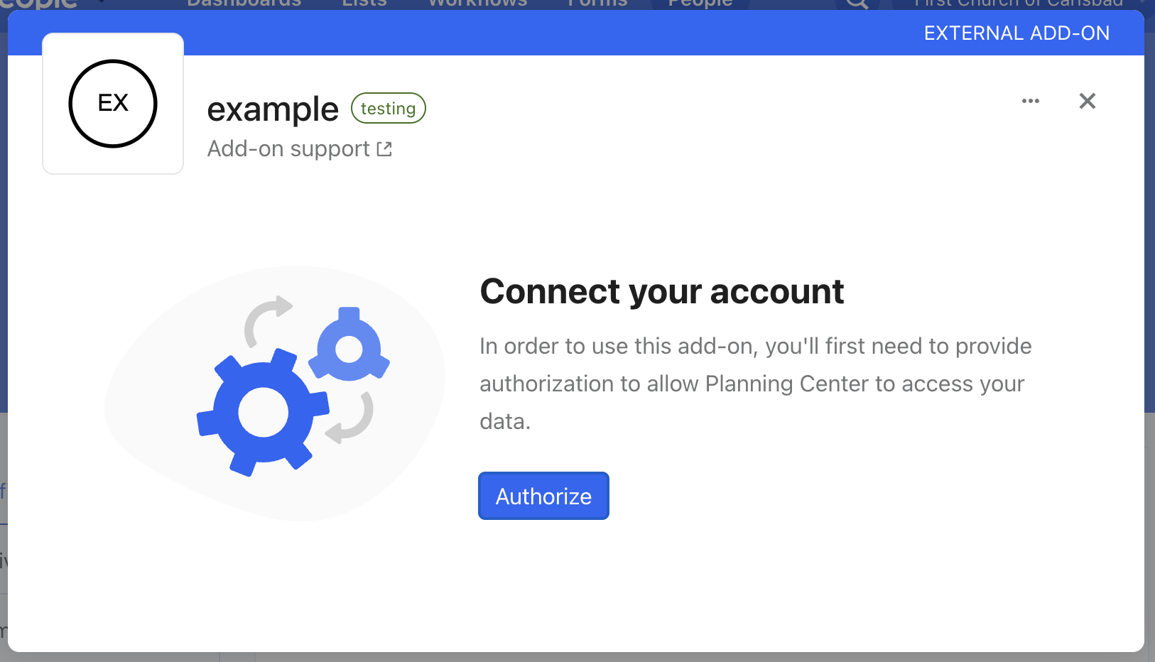 Initially unauthorized add-on