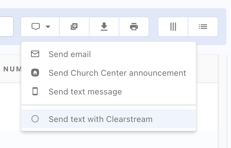 People list send message insertion point